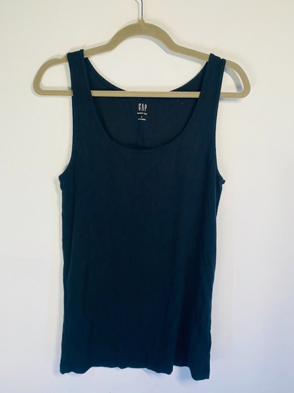 Gap Large Black Modern Tank Top Large Cotton Blend
